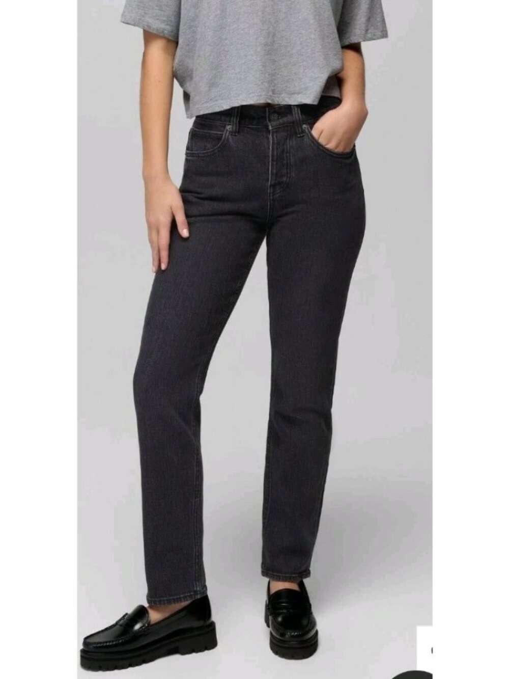 PRANA Black Mid Rise Jeans 5 Pocket Organic Cotton Size 8/29
